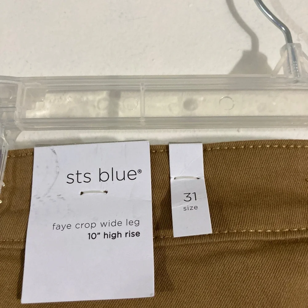 STS Blue Faye Crop Wide Leg‎ Jeans Womens 31 Brown New High Rise Faye Crop Pants